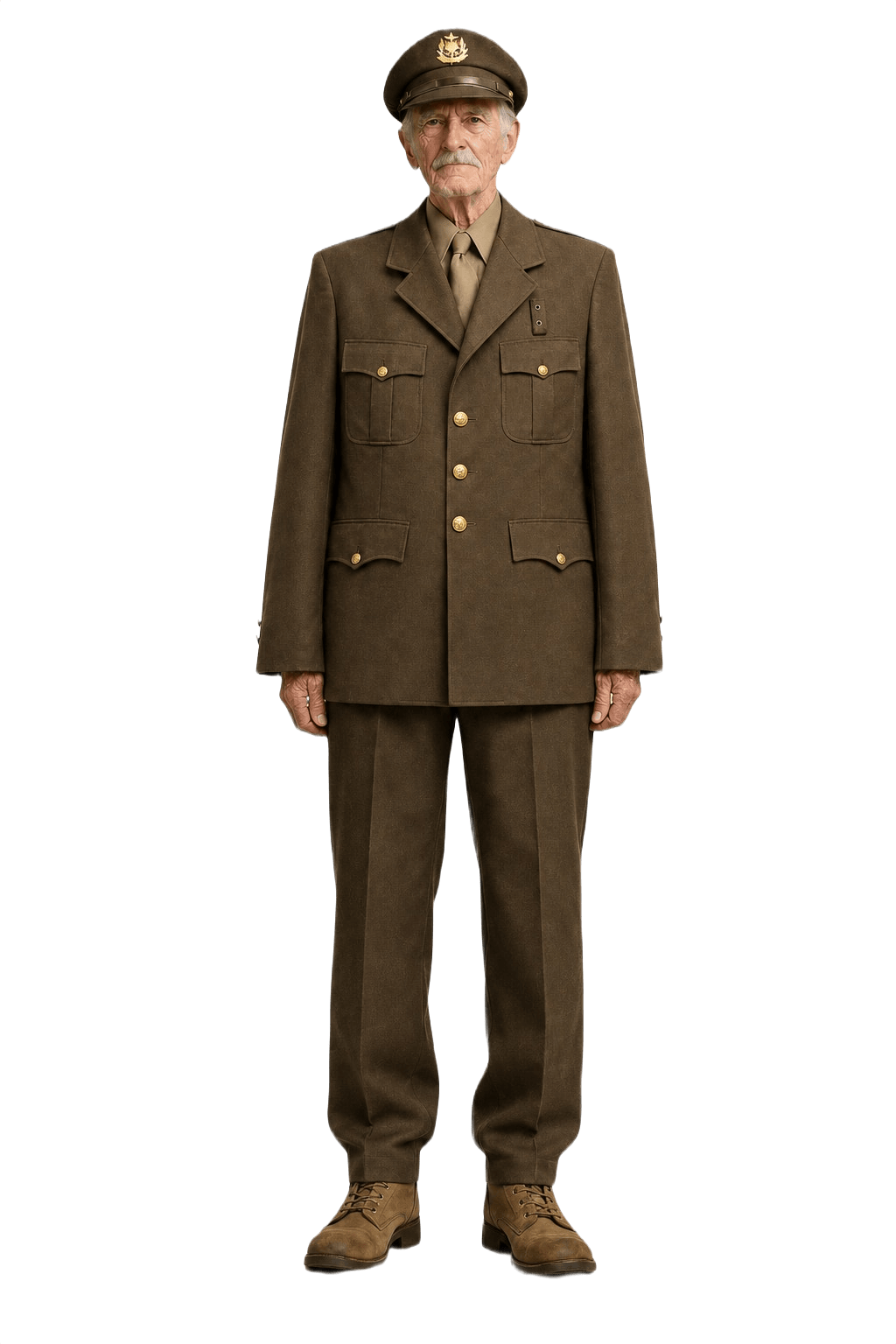 Unknown Brown Wool Jacket - Model