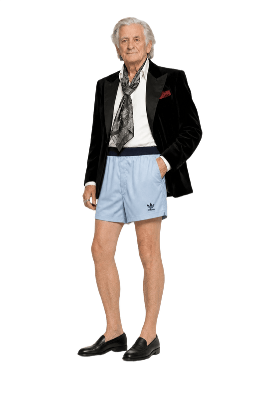 1970s Light Blue Cotton Shorts - Model