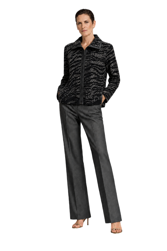 1990s Black Wool Blend Jacket - Model
