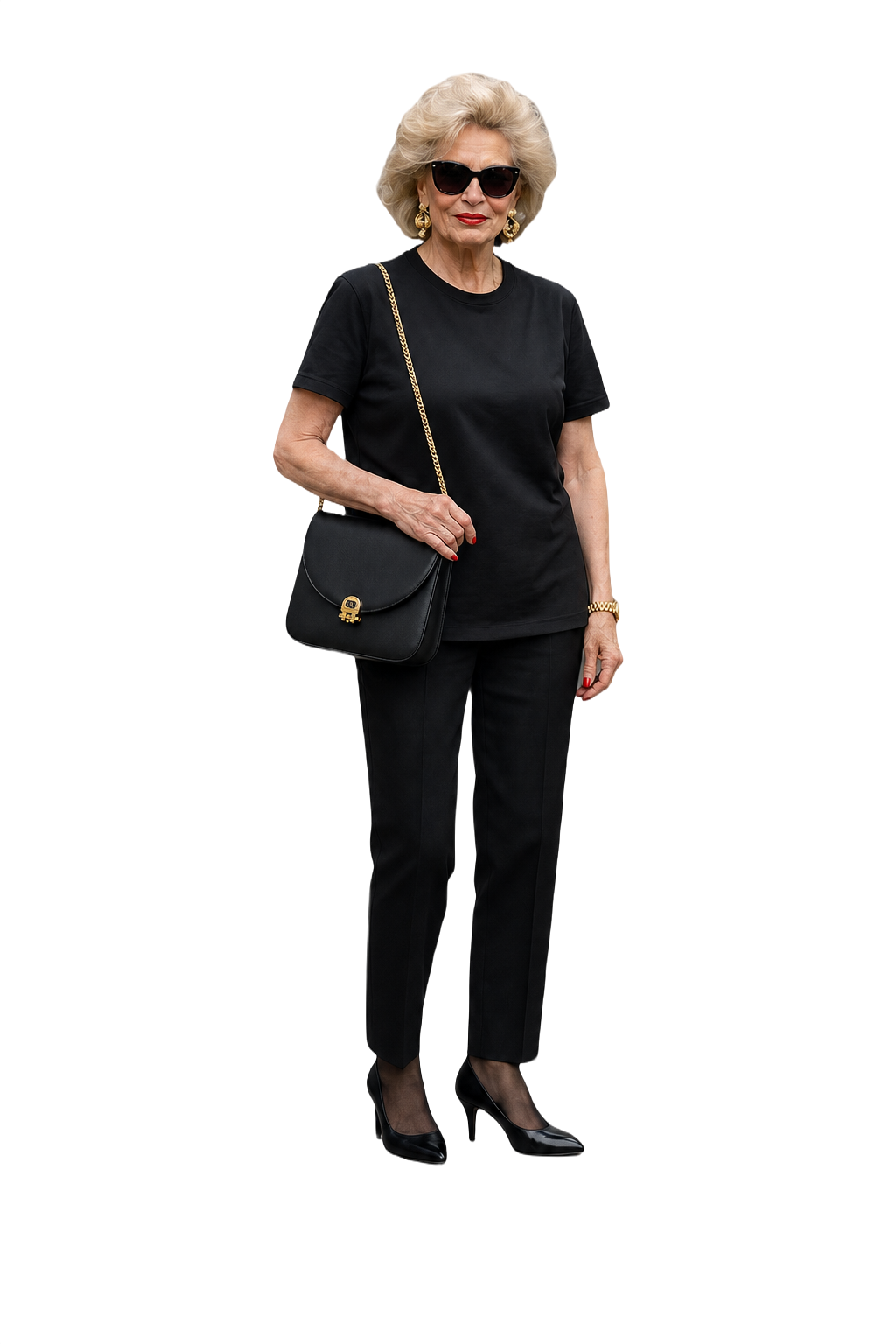 1980s Black Leather Bag - Model