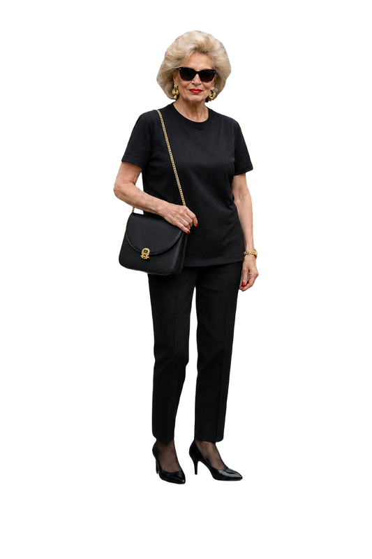 1980s Black Leather Bag - Model