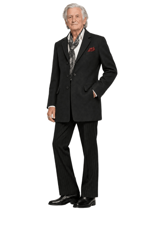 1970s Black Wool Blazer - Model