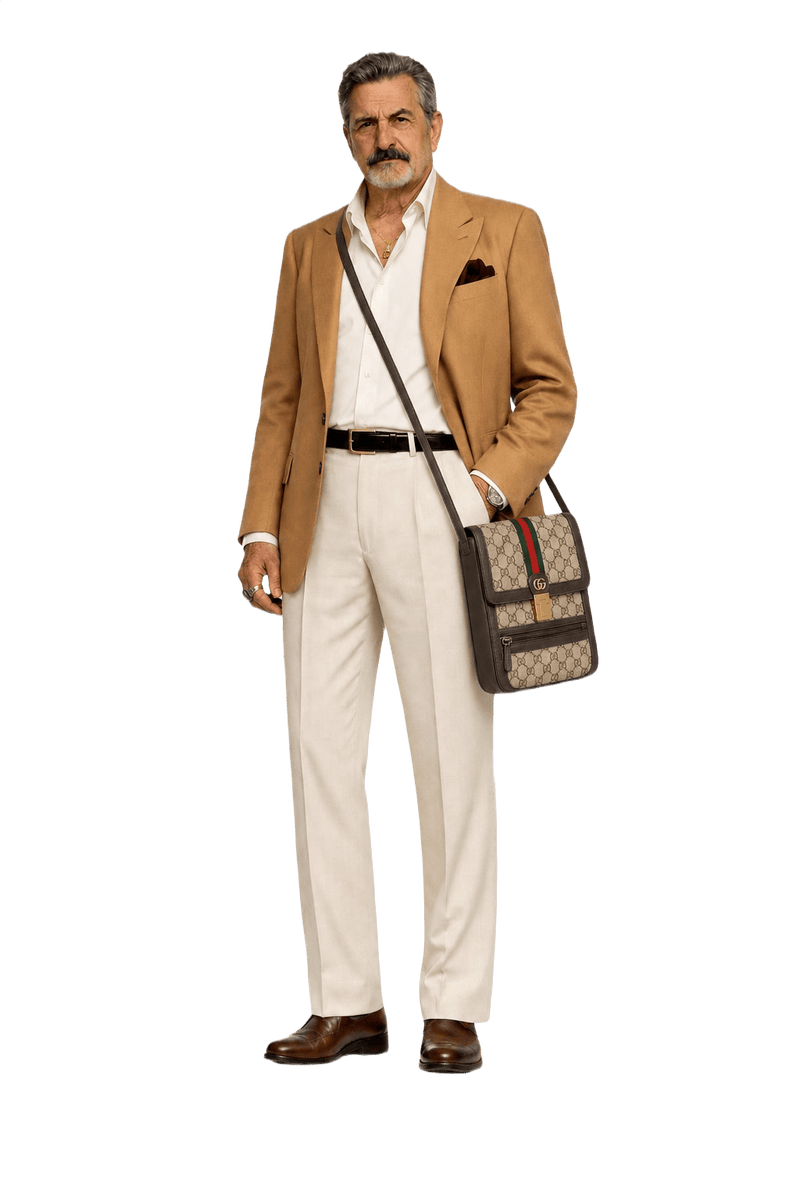 1990s Beige Canvas Gucci Bag - Model