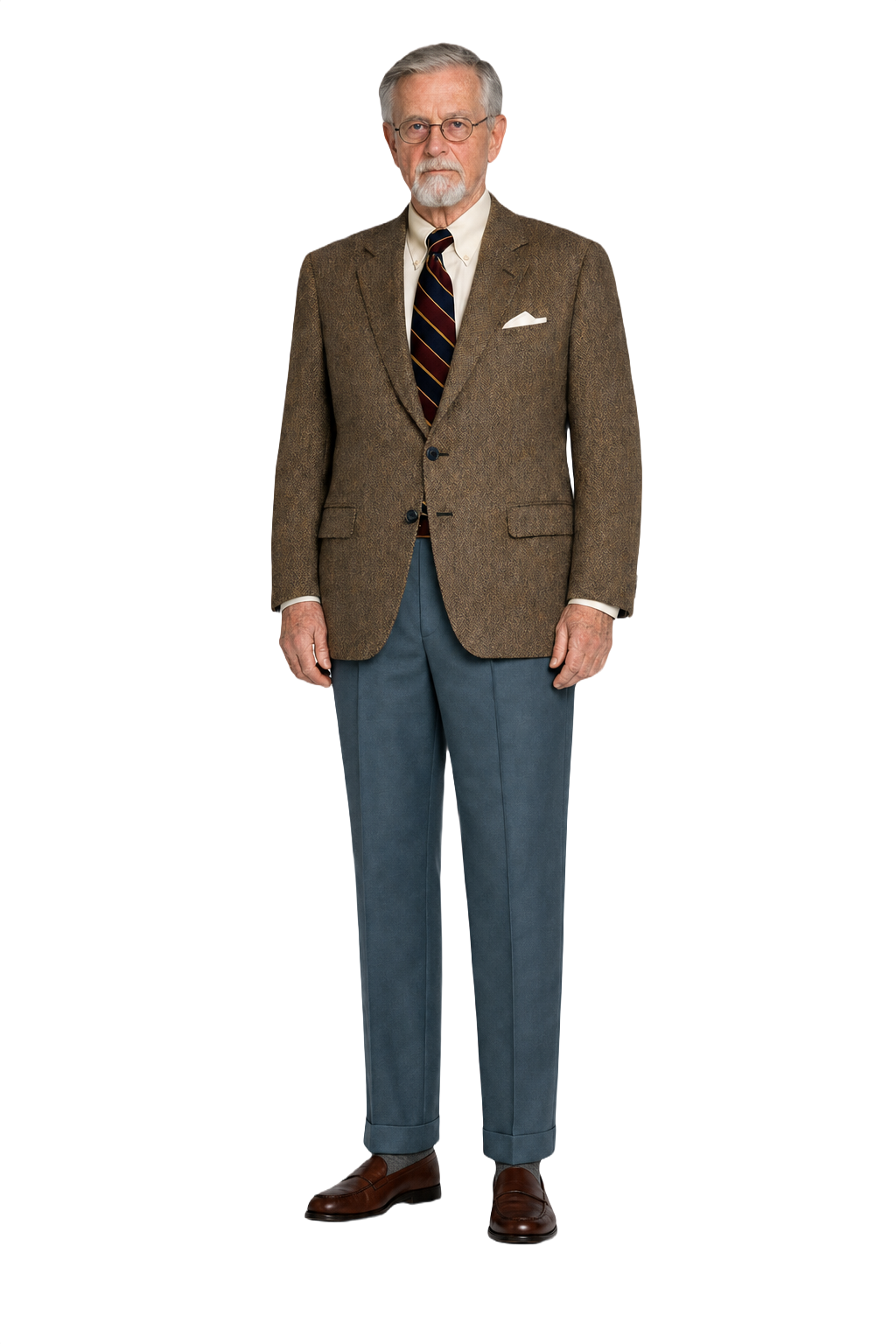 1960s Teal Wool Blend Trousers - Model
