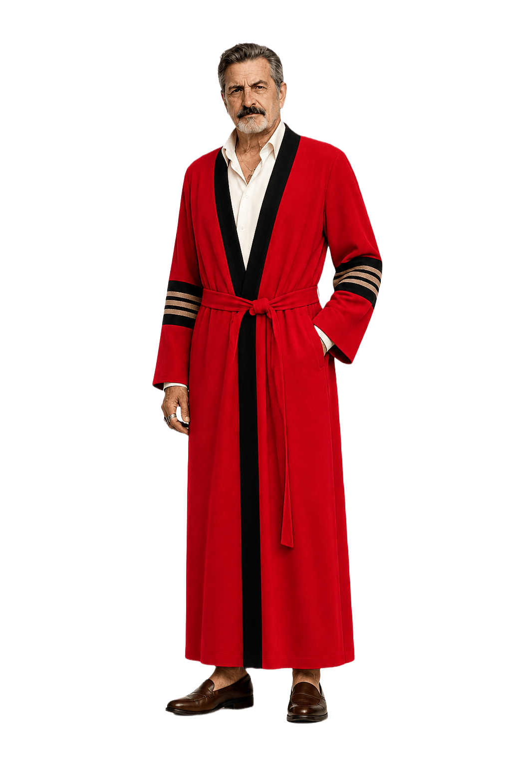 1980s Red Cotton Dress - Model
