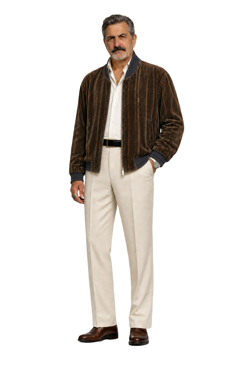 1980s Brown Suede Jacket - Model