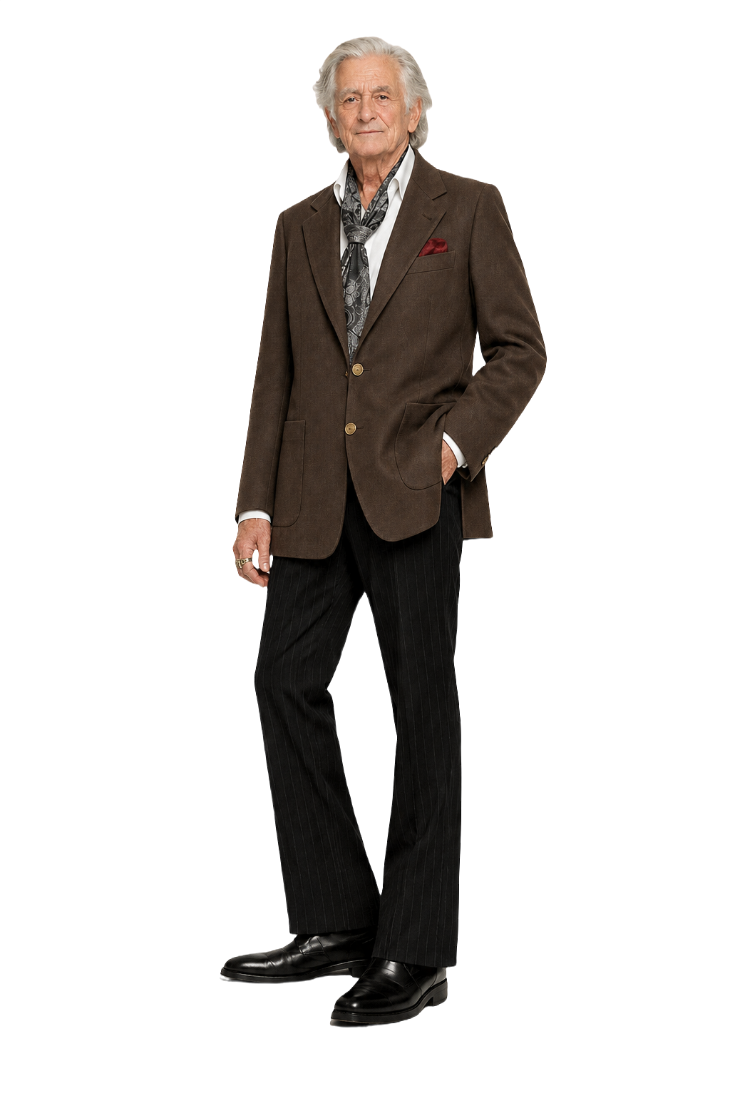 1970s Dark Brown Wool Blazer - Model