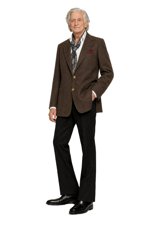 1970s Dark Brown Wool Blazer - Model