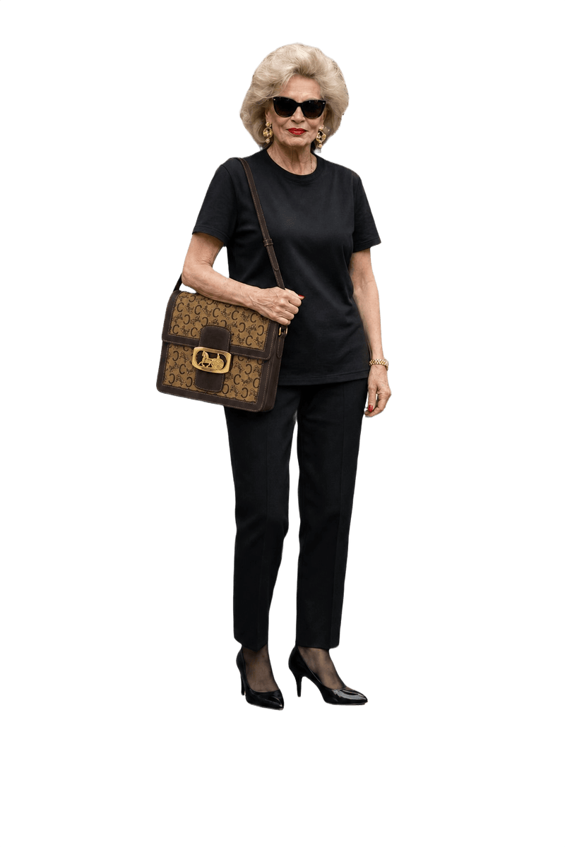 1980s Brown Canvas Bag - Model