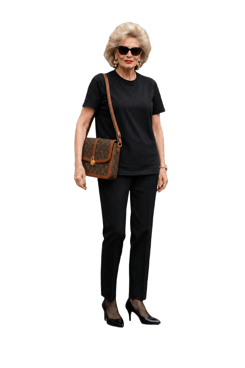1980s Brown Coated Canvas Handbag - Model