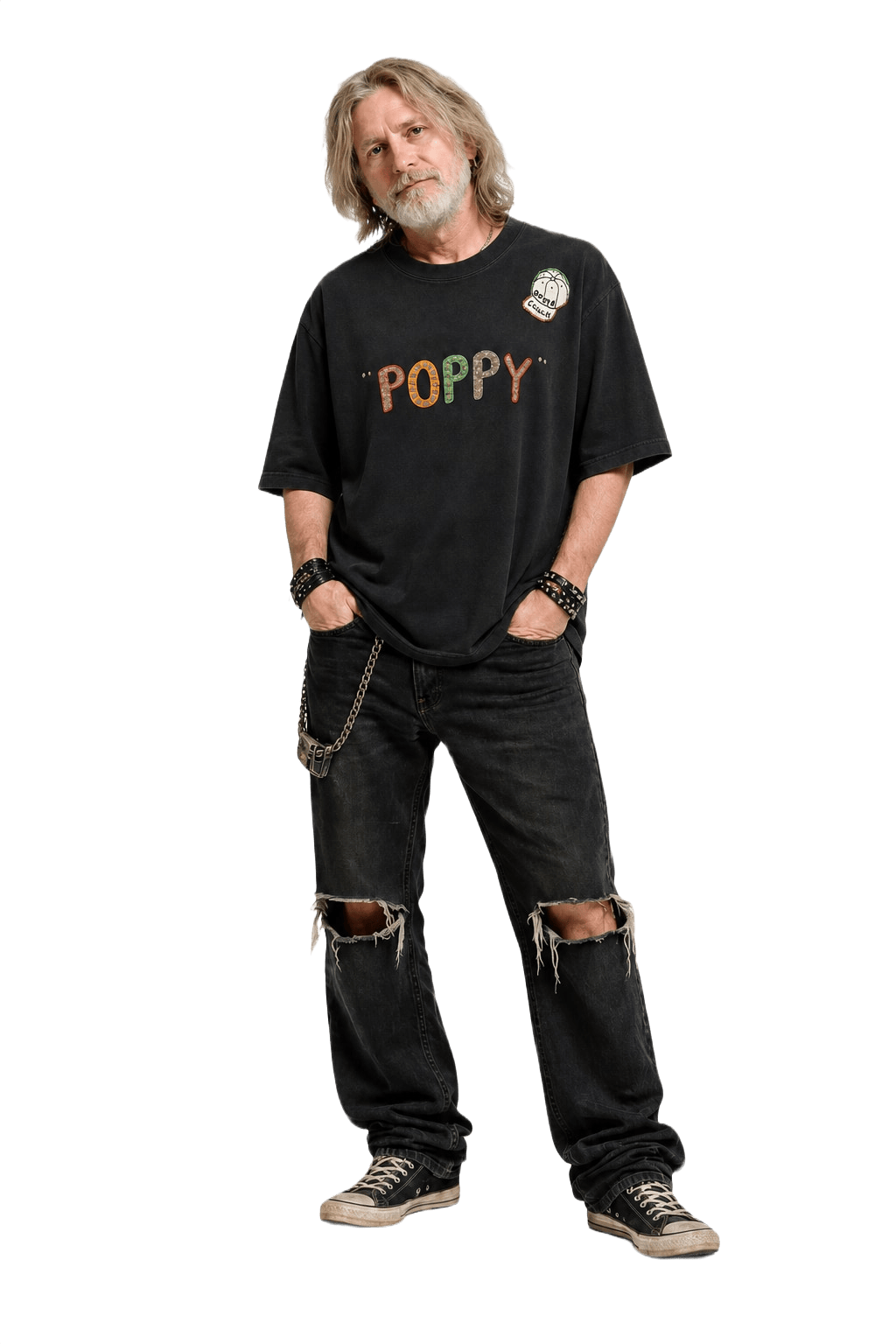 1990s Black Cotton T-Shirt - Model