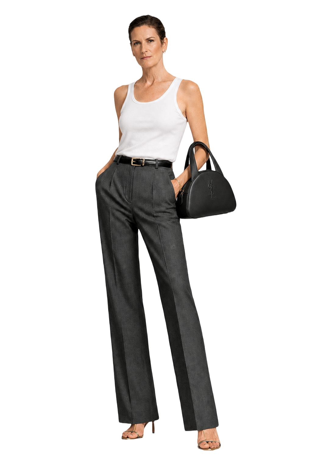 1990s Black Leather Bag - Model