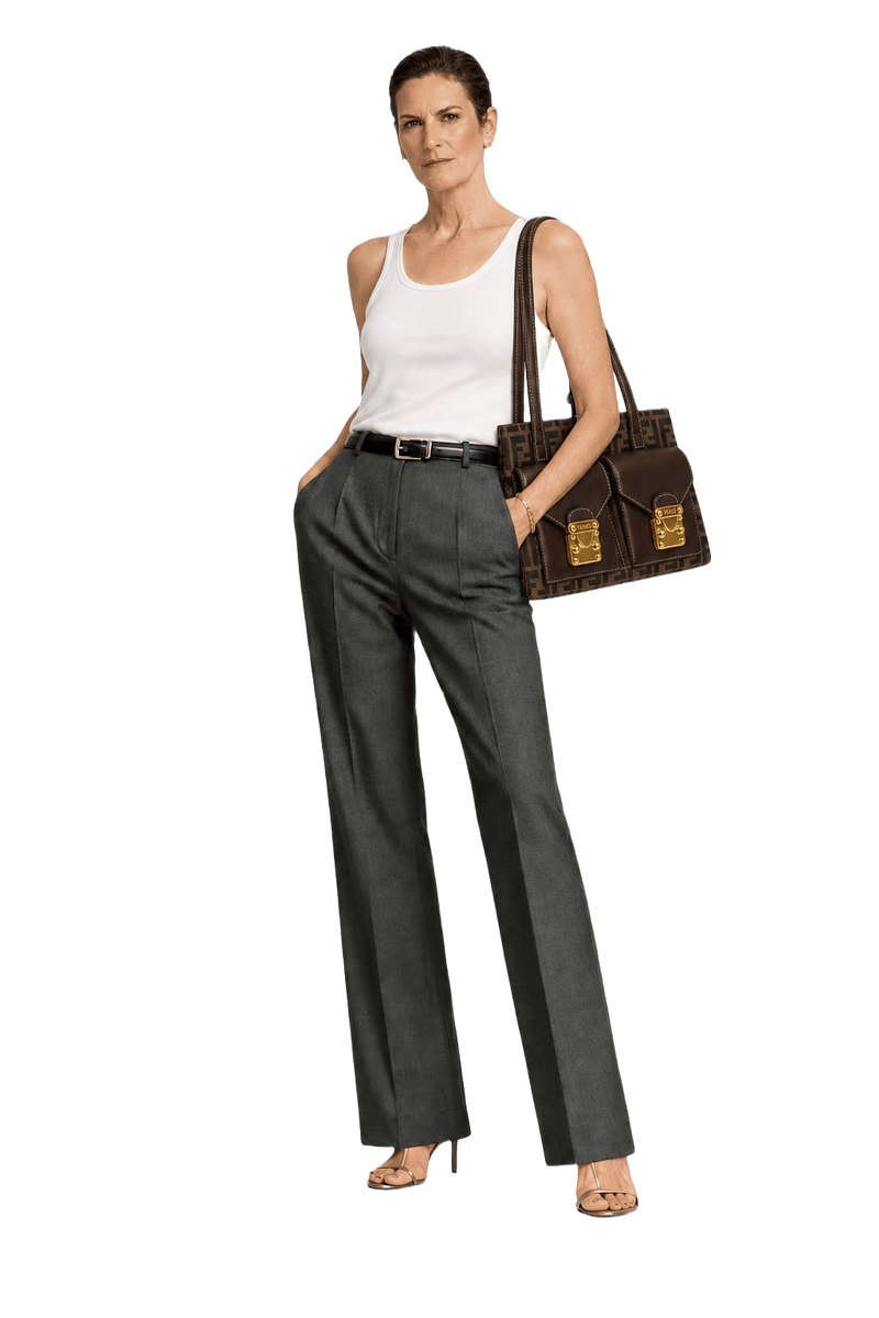 1980s Brown Leather Handbag - Model