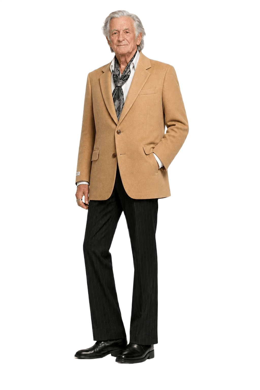 1970s Camel Wool Blend Blazer - Model