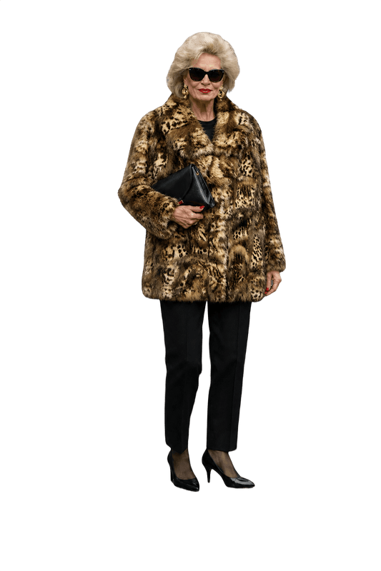 1980s Brown Fur Coat - Model