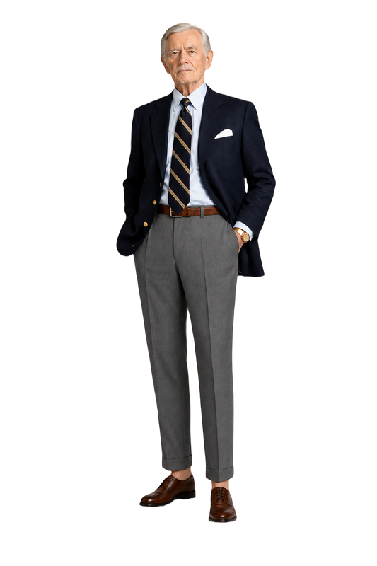 1960s Charcoal Grey Wool Blend Trousers - Model