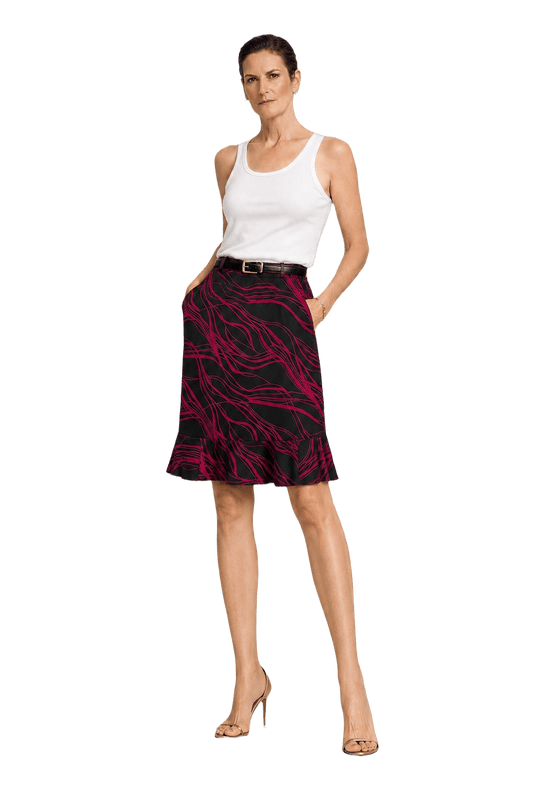 1950s Black Synthetic Skirt - Model