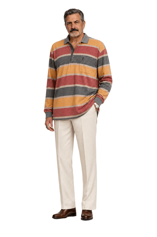 1980s Multi-Color Cotton Polo - Model