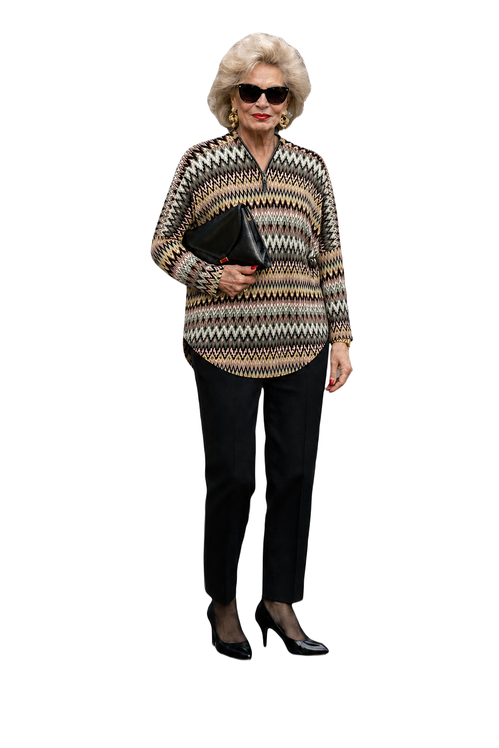 1980s Multicolor Knit Sweater - Model