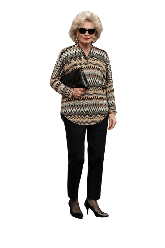 1980s Multicolor Knit Sweater - Model