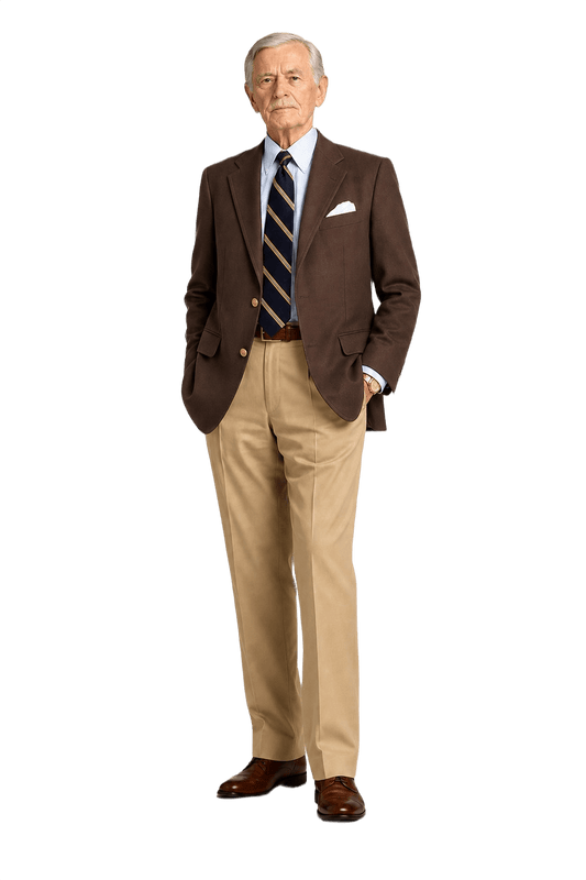 1960s Brown Wool Blend Blazer - Model
