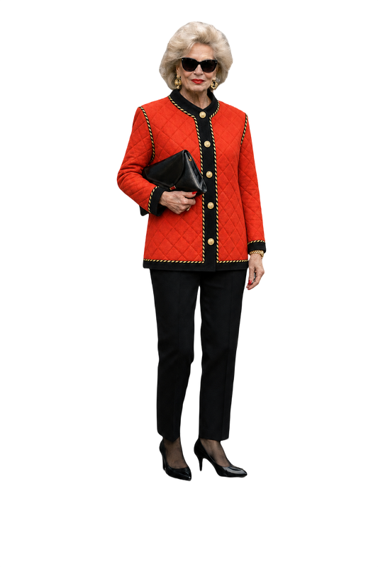 1980s Orange Suede Jacket - Model