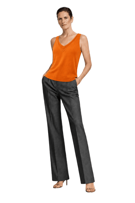 1990s Orange Cotton Tank Top - Model
