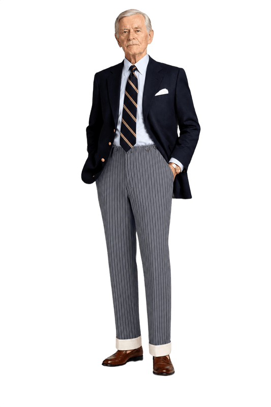 1960s Grey Wool Trousers - Model