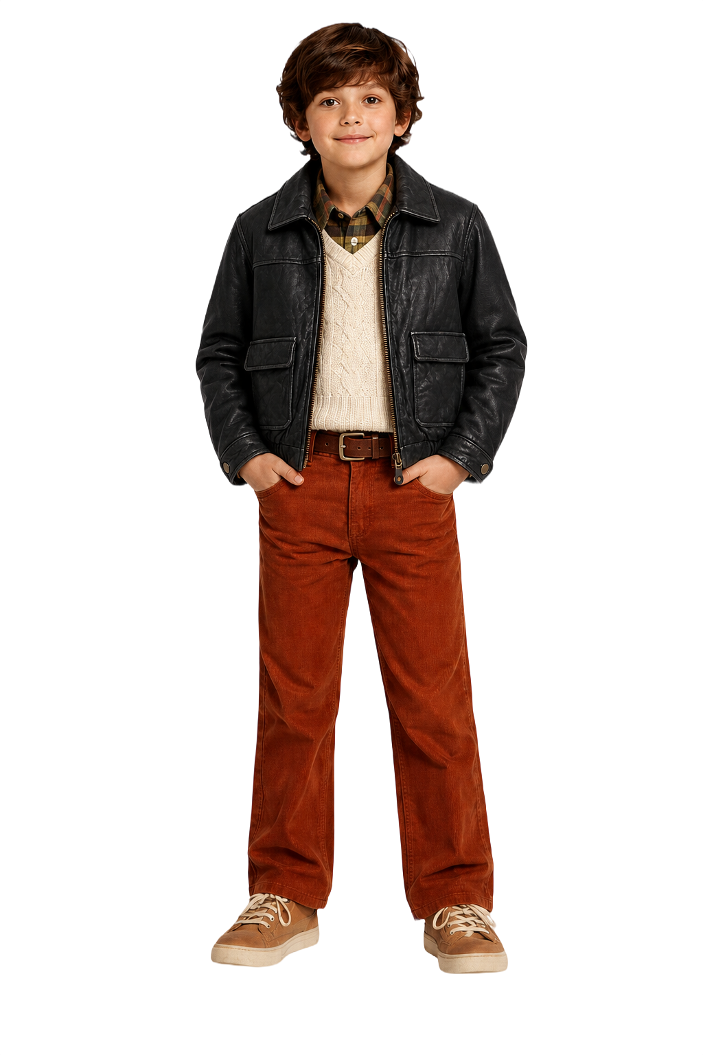 1980s Black Leather Jacket - Model