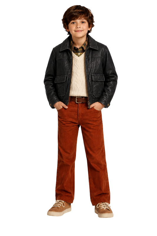 1980s Black Leather Jacket - Model