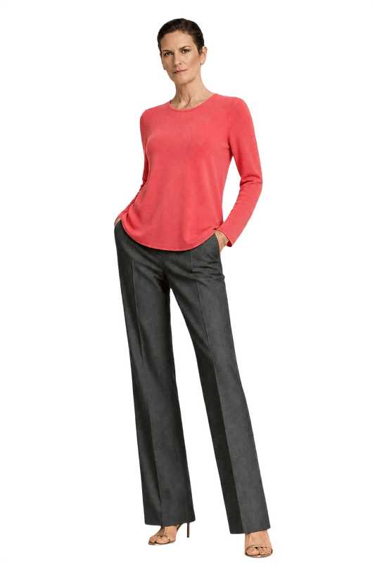 1990s Coral Pink Wool Blend Sweater - Model