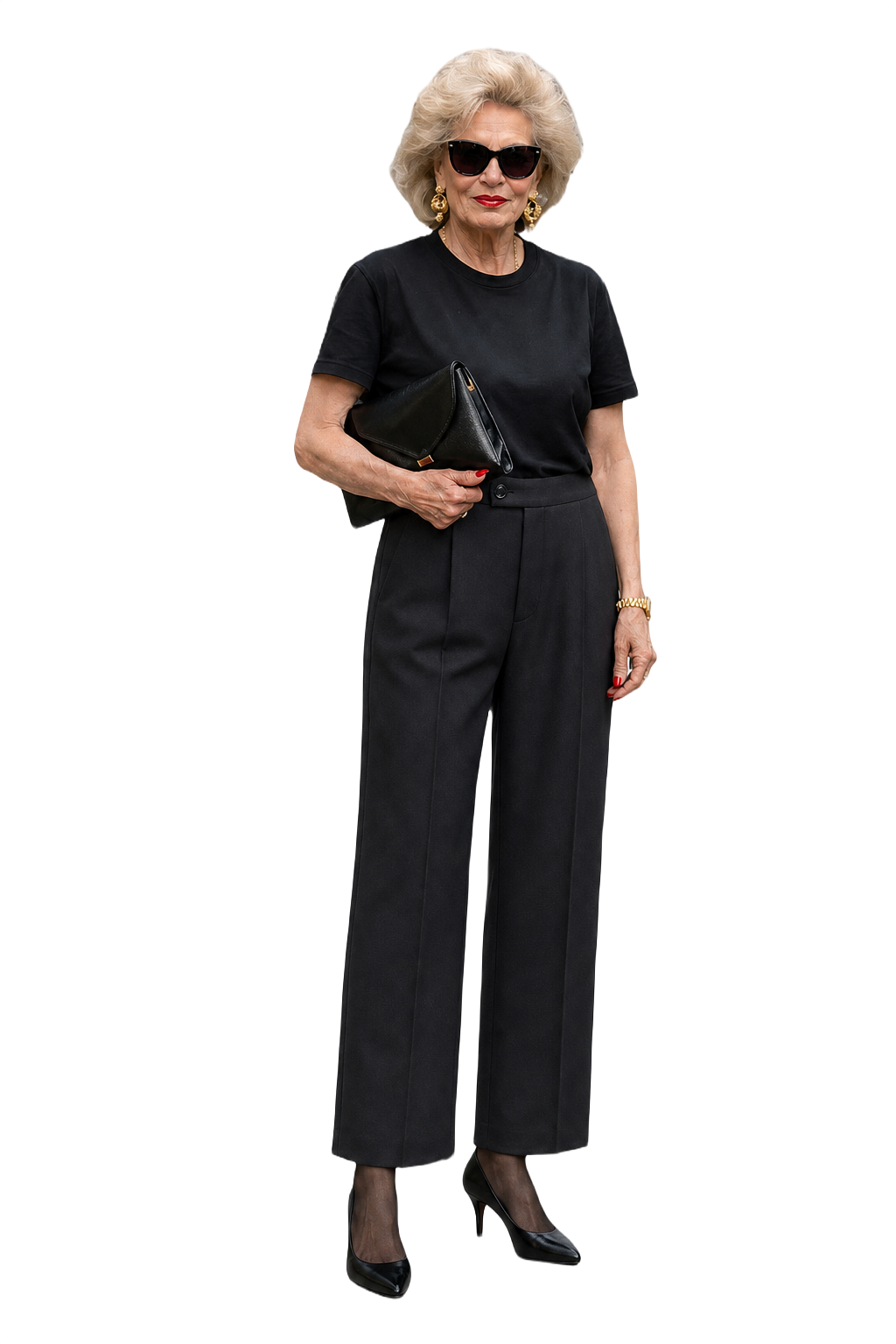 1980s Navy Blue Wool Trousers - Model