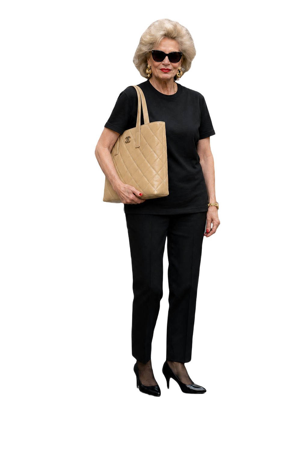 1980s Beige Leather Bag - Model