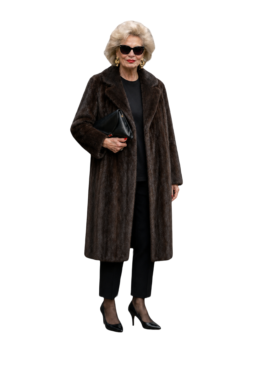 1980s Dark Brown Fur Coat - Model