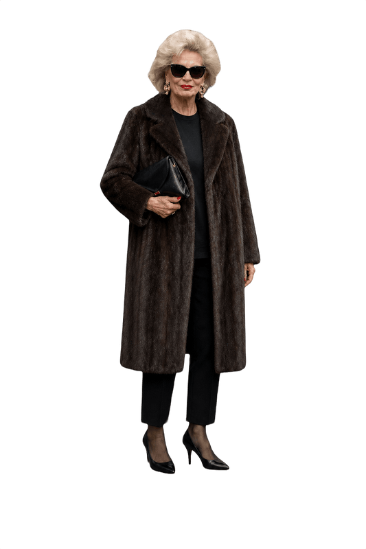 1980s Dark Brown Fur Coat - Model