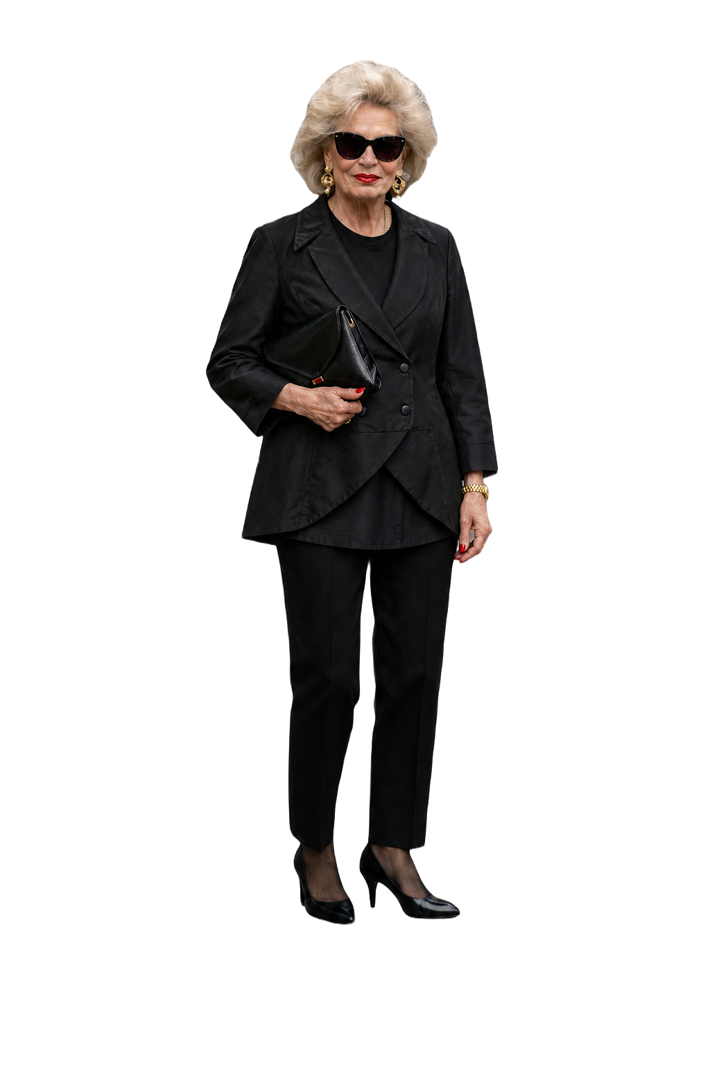 1980s Black Blazer - Model