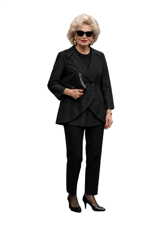 1980s Black Blazer - Model