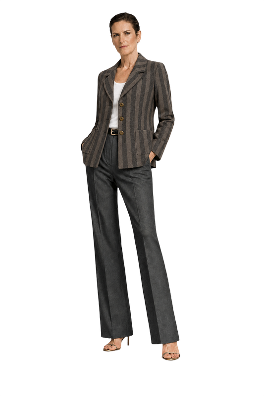 1950s Brown Wool Blend Blazer - Model