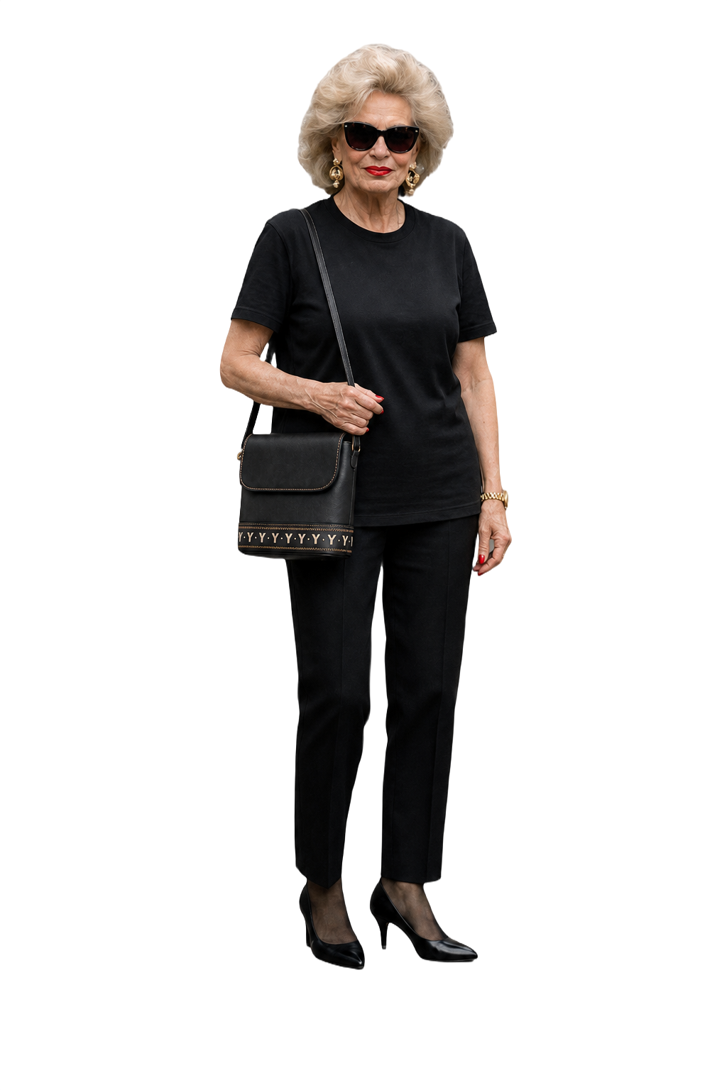 1980s Black Leather Bag - Model