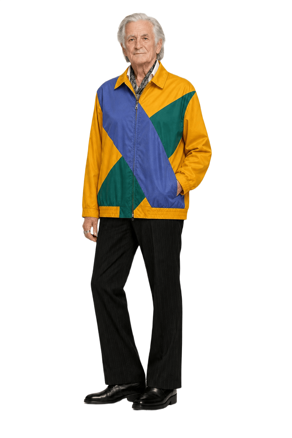 1980s Yellow Nylon Jacket - Model