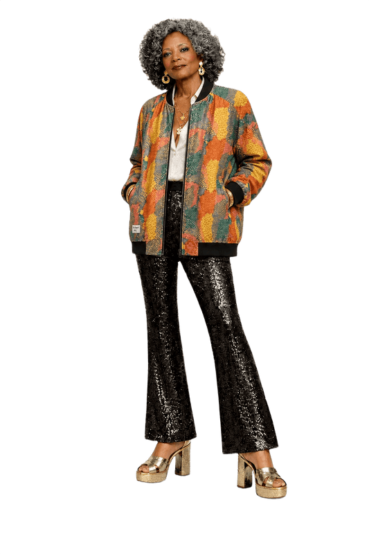 1980s Multicolor Synthetic Blend Jacket - Model
