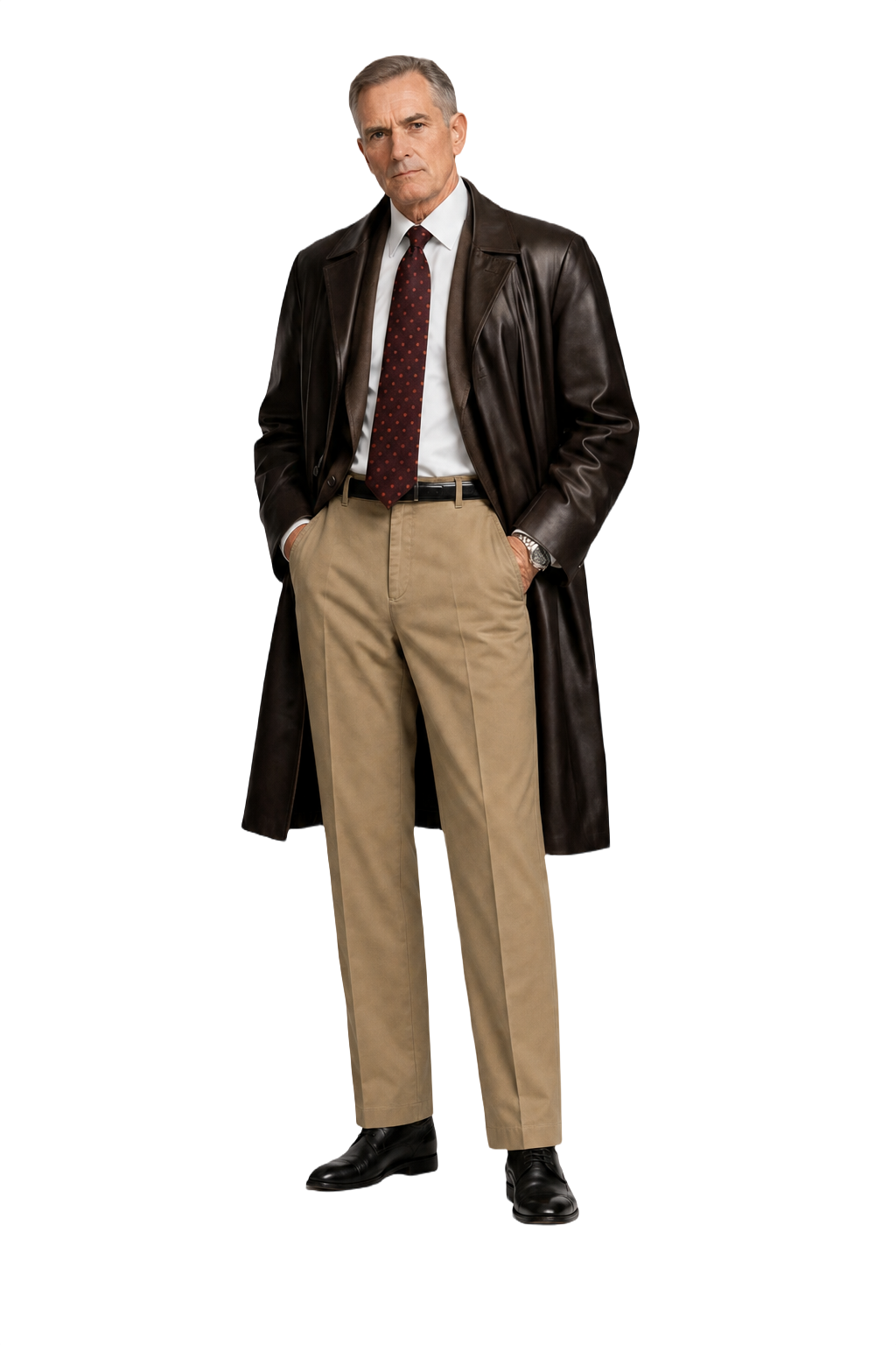 1990s Beige Cotton Trousers - Model
