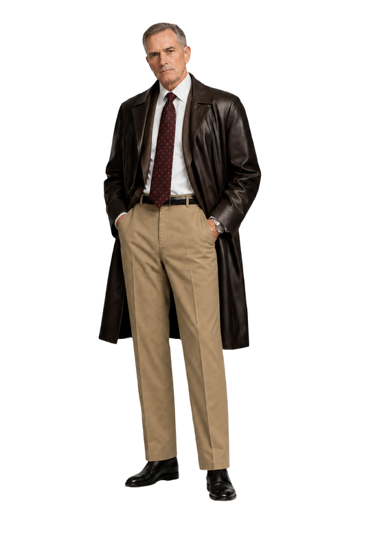 1990s Beige Cotton Trousers - Model