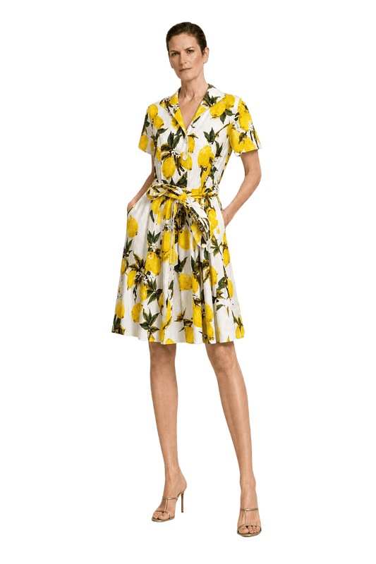 1990s White Cotton Dress - Model