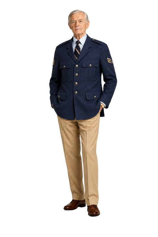 1960s Navy Blue Wool Jacket - Model