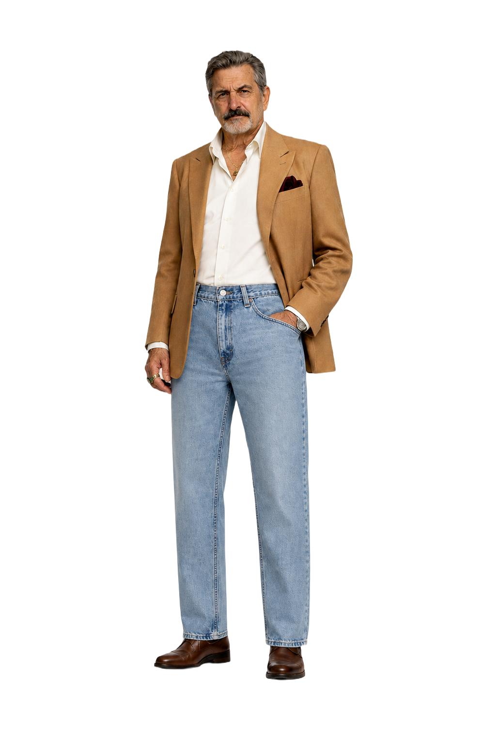 1980s Light Blue Denim Jeans - Model