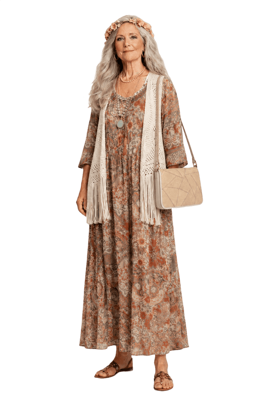 1980s Beige Woven Fabric Bag - Model