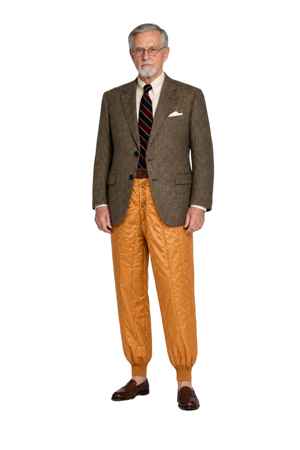 1950s Mustard Yellow Nylon Pants - Model