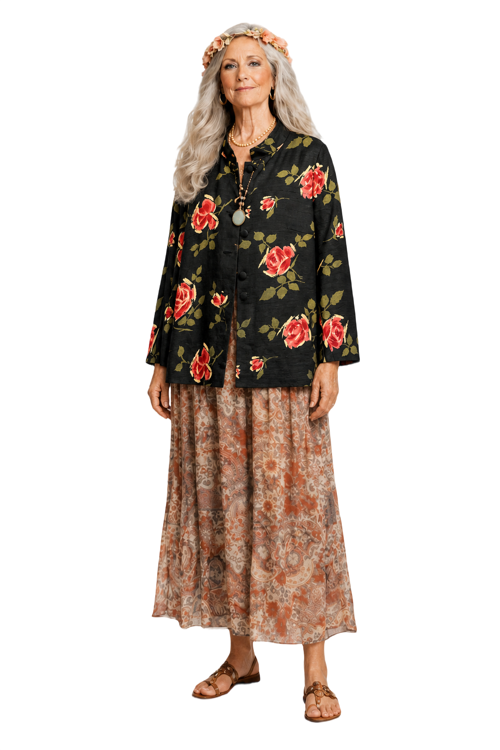 1980s Black Silk Blend Jacket - Model