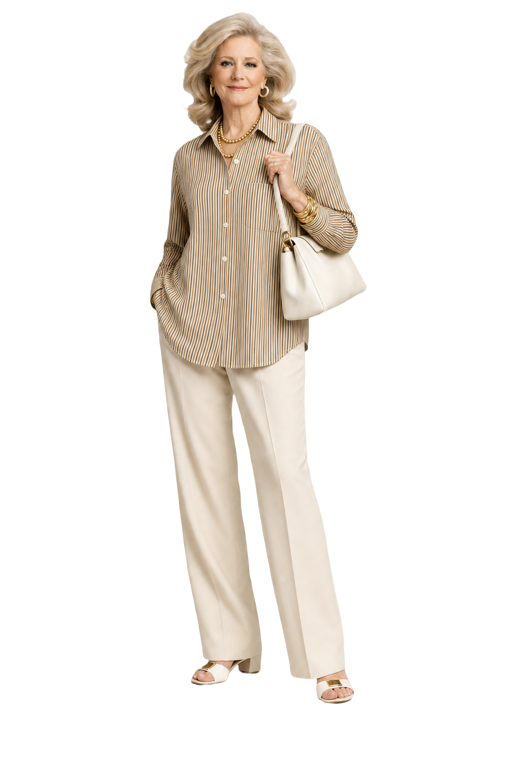 1970s Multicolor Cotton Shirt - Model